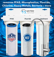 PureHome  Max PFAS Professional Under Sink  3 stage Water Filter System with PFAS , Fluoride  and Sediment Filters