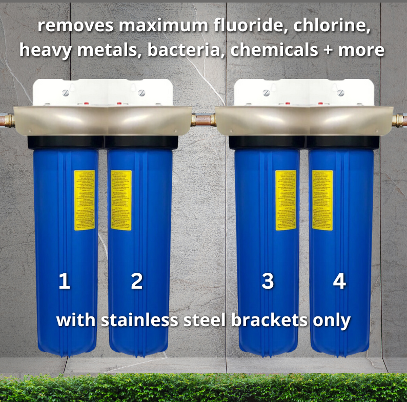 Chlorine and Fluoride Max Filtration 4-Stage 20" Whole House Filter Maximum